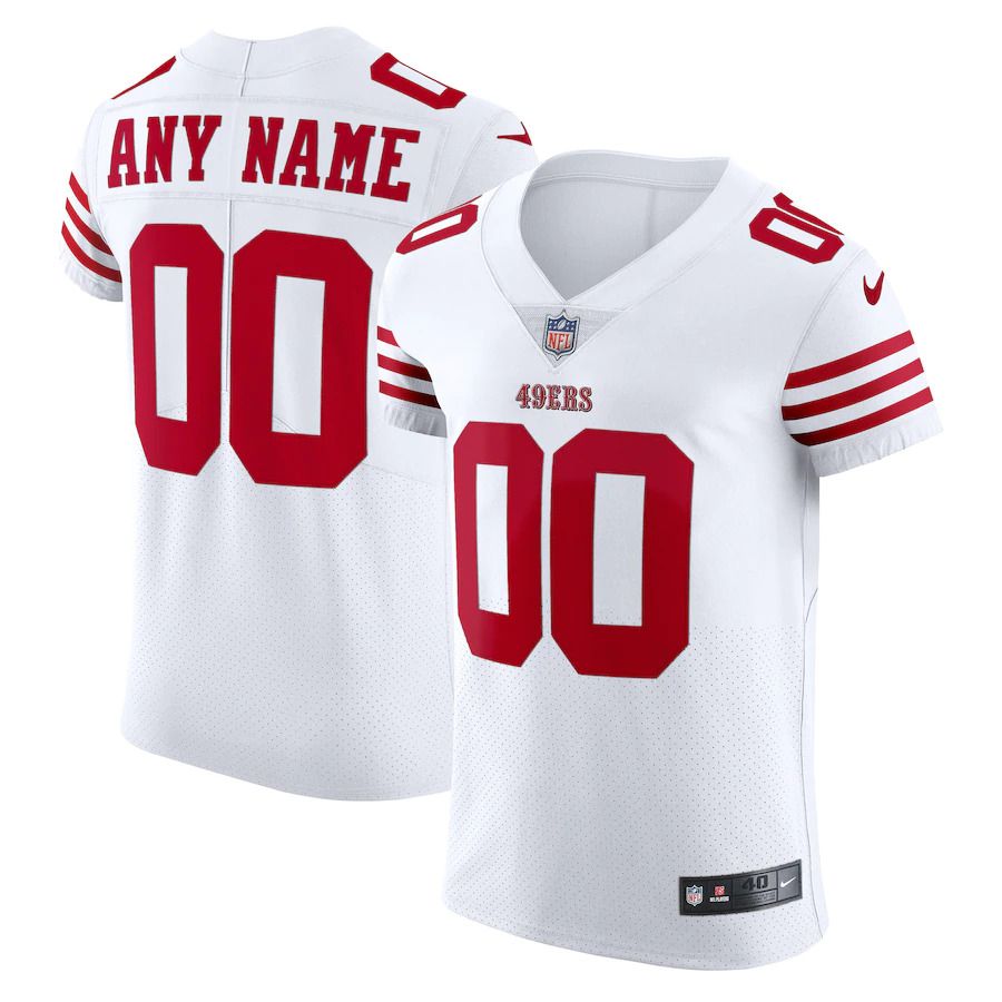 Men San Francisco 49ers Nike White Vapor Elite Custom NFL Jersey